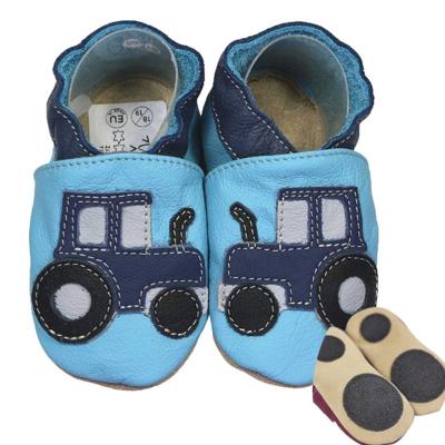 Hobea babyslofjes extra antislip Traktor blau-20-21