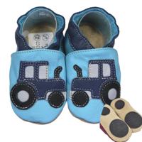 Hobea babyslofjes extra antislip Traktor blau-20-21