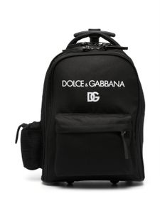 Dolce & Gabbana Kids valise à logo imprimé - Noir