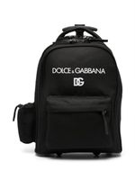 Dolce & Gabbana Kids valise à logo imprimé - Noir