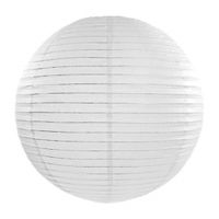 Wit kleurige bol versiering lampion 35 cm