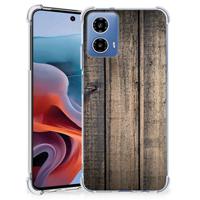 Motorola Moto G34 Stevig Telefoonhoesje Steigerhout