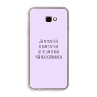 Ochtendhumeur: Samsung Galaxy J4 Plus Transparant Hoesje Ochtendhumeur: Samsung Galaxy J4 Plus Transparant Hoesje