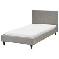 Beliani-FITOU -Eenpersoonsbed-Lichtgrijs-90 x 200 cm-Polyester Beliani-FITOU -Eenpersoonsbed-Lichtgrijs-90 x 200 cm-Polyester