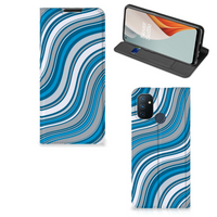 OnePlus Nord N100 Hoesje met Magneet Waves Blue - thumbnail