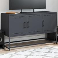 Tv-meubel 100,5x39x60,5 cm staal antracietkleurig