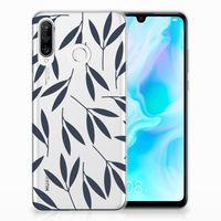 Huawei P30 Lite TPU Case Leaves Blue - thumbnail