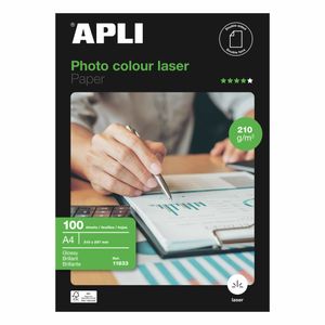 Apli fotopapier Colour Laser ft A4, 210 g, pak van 100 vel