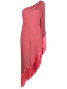 Taller Marmo robe asymétrique à franges - Rose