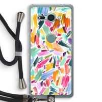 Watercolor Brushstrokes: Sony Xperia XZ2 Compact Transparant Hoesje met koord