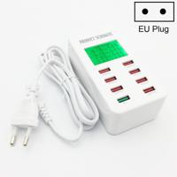 A8 40W 8 havens USB + QC 3.0 het slimme laden post met digitale vertoning AC100-240V EU stop
