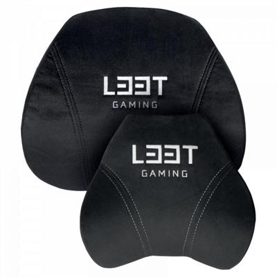 L33T Gaming 160382 luxury gaming chair cushion set, memory foam, velvet, ultra-soft, black