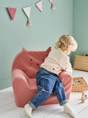 Fauteuil van personaliseerbaar schuim Kat oudroze