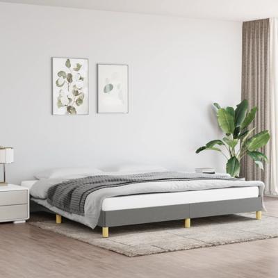 Bedframe zonder matras stof donkergrijs 200x200 cm