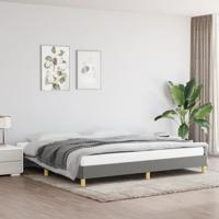 Bedframe zonder matras stof donkergrijs 200x200 cm