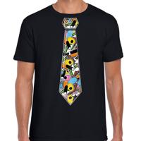 Cadeau T-shirt voor heren - Engelse drop stropdas - zwart - verjaardag