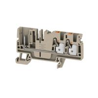 Weidmüller 2540070000 Doorgangsserieklem 6.1 mm Push-In-klem, Steekaansluiting Beige 50 stuk(s)