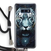 Darkness Tiger: Samsung Galaxy S10e Transparant Hoesje met koord