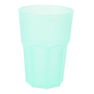 Limonade/drinkbeker kunststof - mintgroen - 480 ml - 12 x 9 cm - Bekers