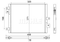 Condensor, airconditioning MAHLE, Inbouwplaats: Links voor, u.a. für Porsche