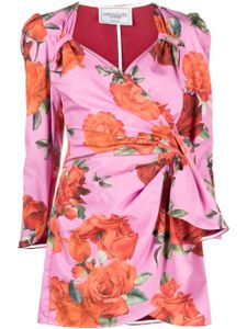 Forte Dei Marmi Couture robe fleurie à détails drapés - Rose