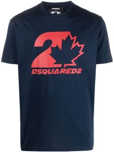 DSQUARED2 t-shirt en coton à logo imprimé - Bleu