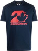 DSQUARED2 t-shirt en coton à logo imprimé - Bleu - thumbnail