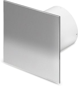Whisper Pro-design Badkamerventilator - Ø100mm - Met Nalooptimer - Rvs Vlak