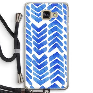 Blauwe pijlen: Samsung Galaxy A5 (2016) Transparant Hoesje met koord