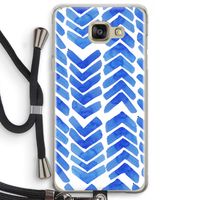 Blauwe pijlen: Samsung Galaxy A5 (2016) Transparant Hoesje met koord