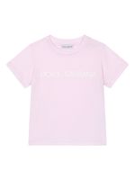 Dolce & Gabbana Kids t-shirt en jersey à logo imprimé - Rose