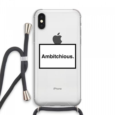 Ambitchious: iPhone XS Max Transparant Hoesje met koord