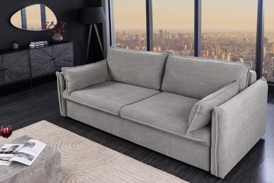 Design slaapbank APARTMENT 215cm grijs corduroy 3-zits bank - 44503