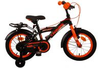 Volare Thombike Kinderfiets - 14 inch - Zwart Oranje - Twee Handremmen