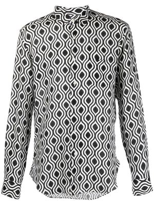 PENINSULA SWIMWEAR chemise à imprimé graphique all-over - Noir