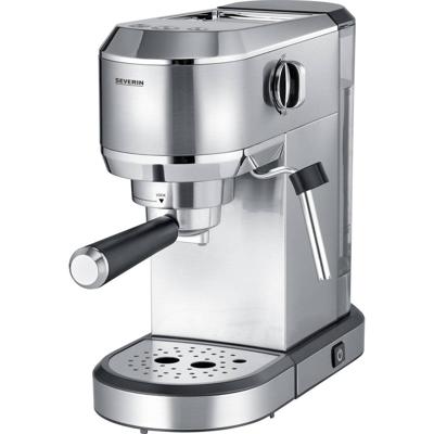 Severin KA 5997 Espressomachine met filterhouder Chroom (geborsteld), Zwart 1350 W Met melkopschuimer