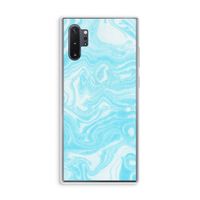 Waterverf blauw: Samsung Galaxy Note 10 Plus Transparant Hoesje