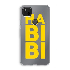 Habibi Blue: Google Pixel 4a Transparant Hoesje