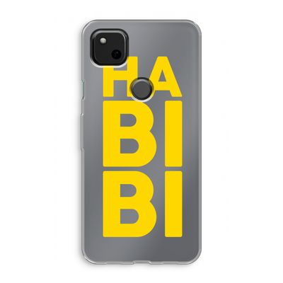 Habibi Blue: Google Pixel 4a Transparant Hoesje