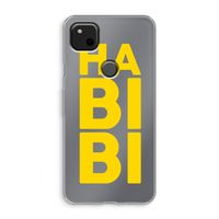 Habibi Blue: Google Pixel 4a Transparant Hoesje