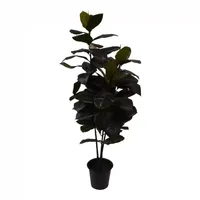 Kunstplant Ficus Elastica in pot h130cm groen - thumbnail