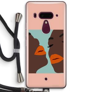 Orange lips: HTC U12+ Transparant Hoesje met koord