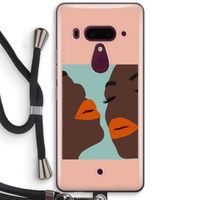 Orange lips: HTC U12+ Transparant Hoesje met koord