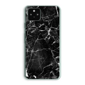 Zwart Marmer 2: Google Pixel 5a 5G Transparant Hoesje
