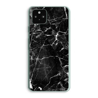 Zwart Marmer 2: Google Pixel 5a 5G Transparant Hoesje