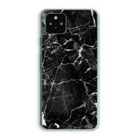 Zwart Marmer 2: Google Pixel 5a 5G Transparant Hoesje