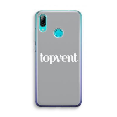 Topvent Grijs Wit: Huawei P Smart (2019) Transparant Hoesje