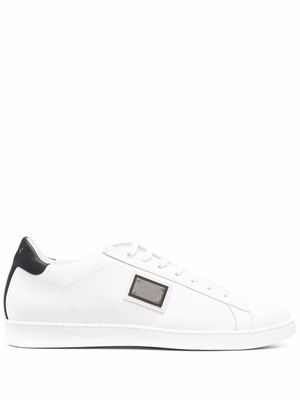 Philipp Plein baskets en cuir - Blanc