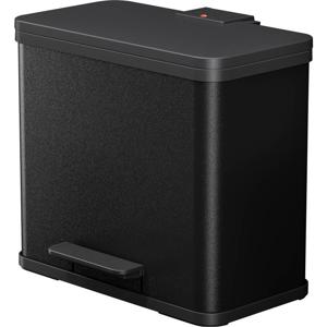 Hailo öko trio plus L 6332600 Afvalbak 27 l Plaatstaal (b x h x d) 470 x 430 x 340 mm Zwart Met voetpedaal 1 stuk(s)