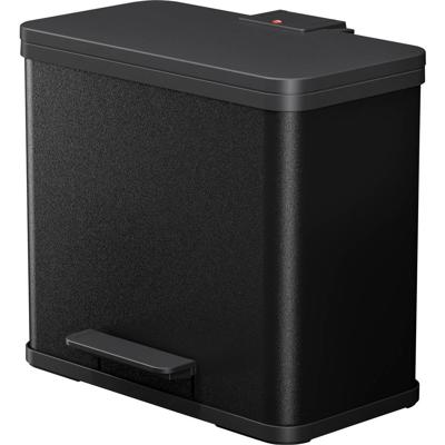 Hailo öko trio plus L 6332600 Afvalbak 27 l Plaatstaal (b x h x d) 470 x 430 x 340 mm Zwart Met voetpedaal 1 stuk(s)